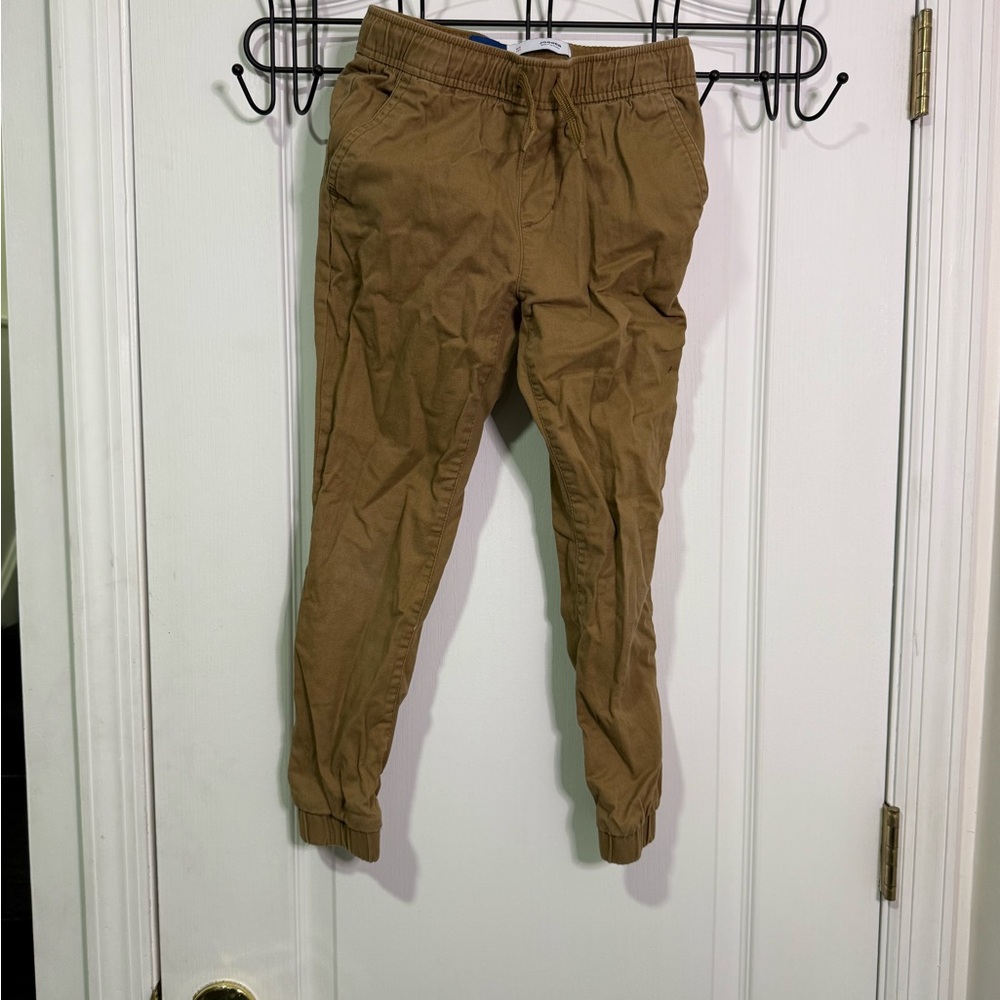 Old Navy Tan Chinos with Elastic Waistband